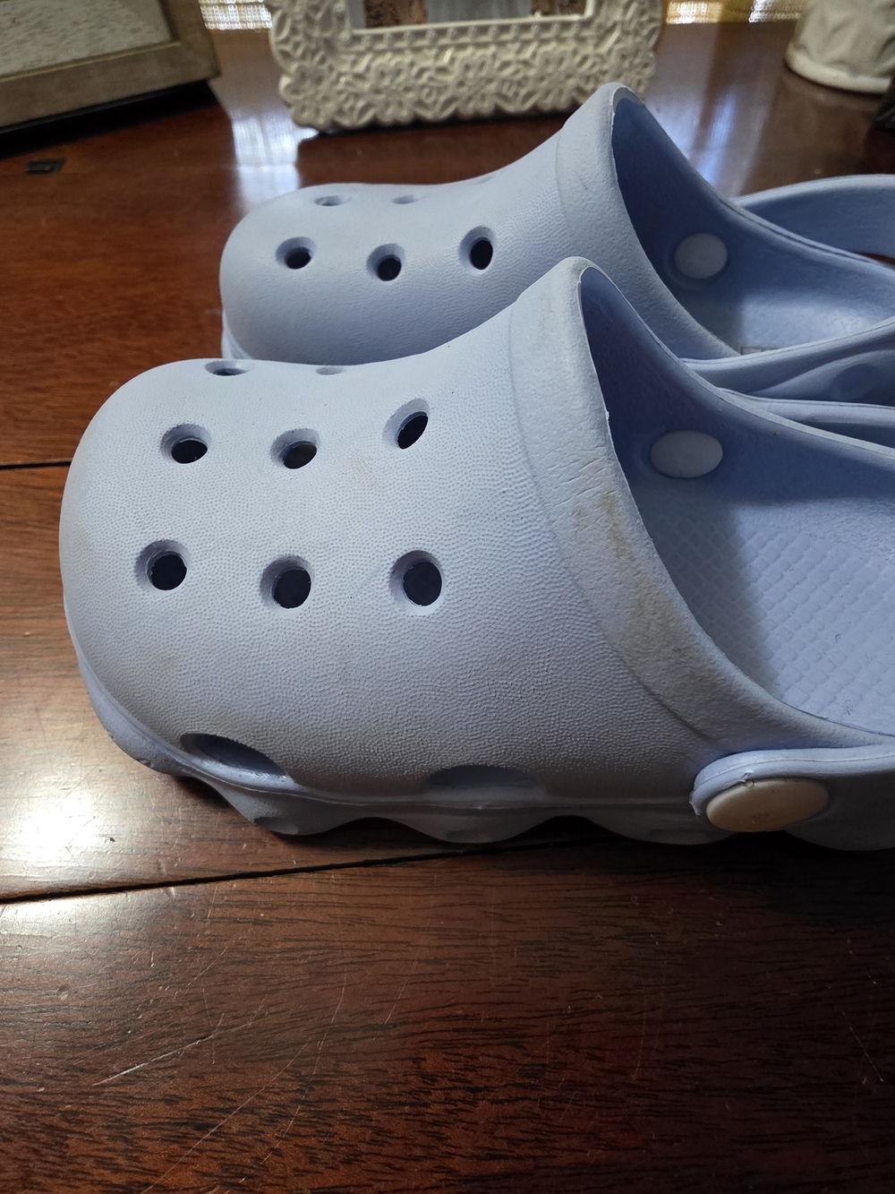 Kids Light Blue Slip-On Clog Shoes